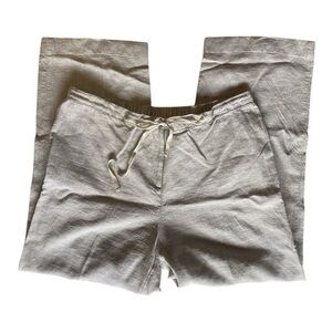 Soft Surroundings 95% Linen Pants, Size XL, Button, Zipper & Drawstring Waist